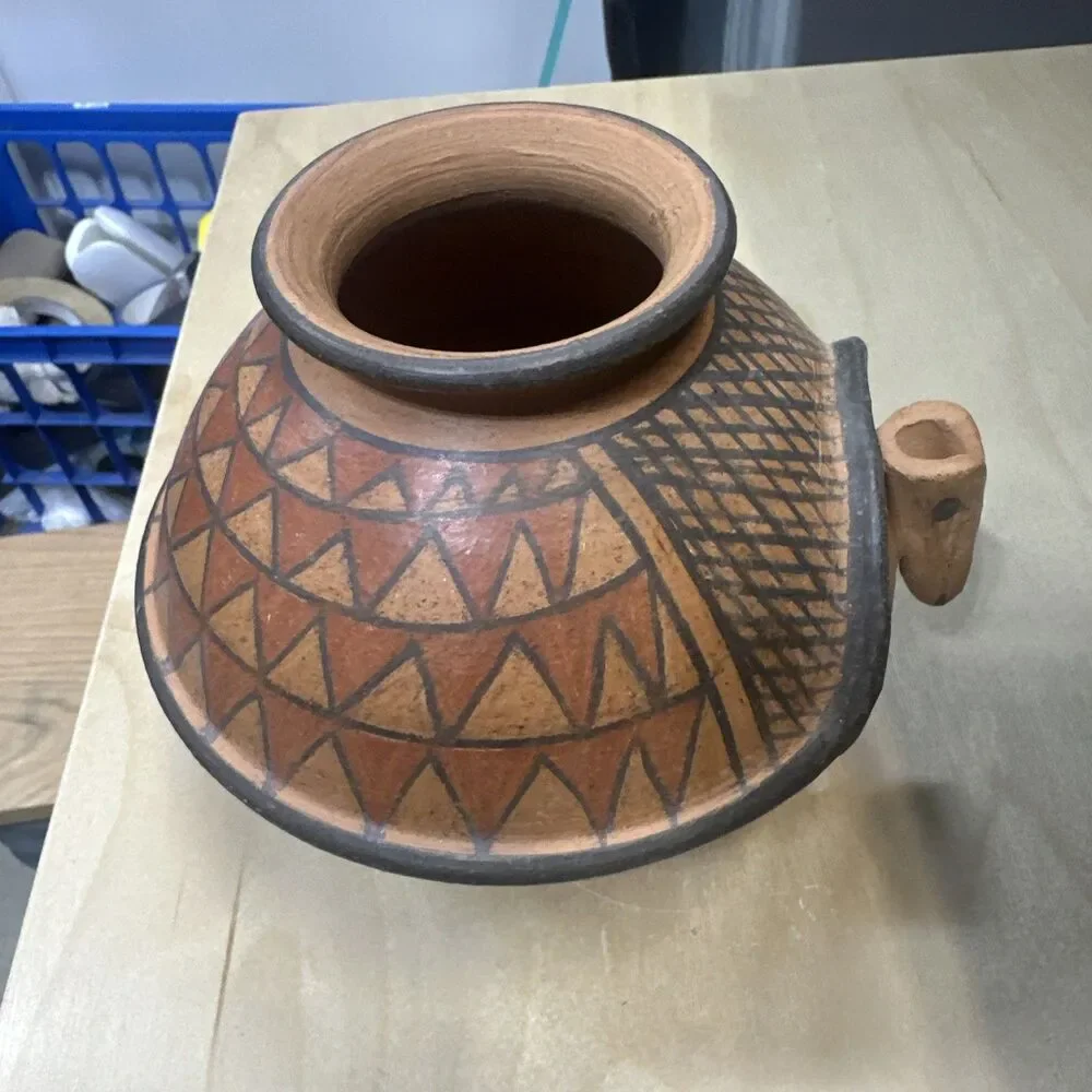 VTG La Peña Cerámica Veruguas Panama Handmade Pottery Vase Hecho A Mano